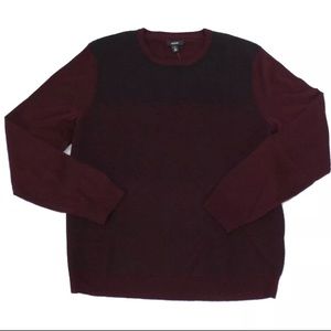 Alfani Mens Sweater Red Plum Size XXL Pullover Crewneck Colorblock $85